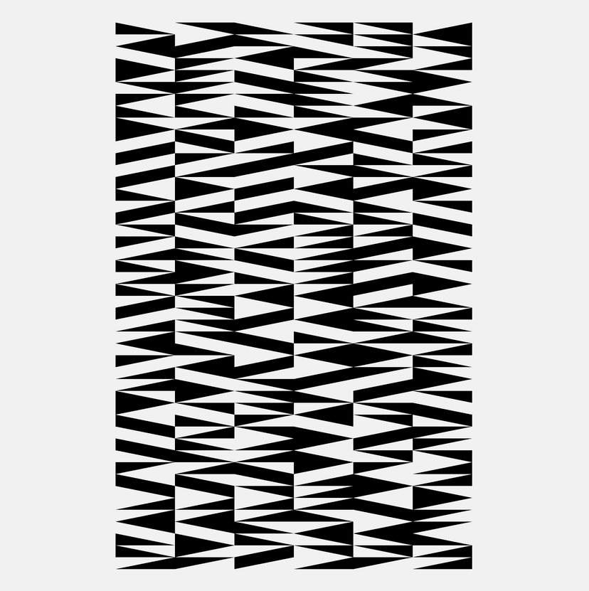 traingle truchet tile generative art piece